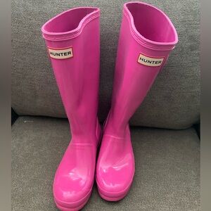 HUNTER Hot Pink Kids’ Rain Boots, Girls size 6